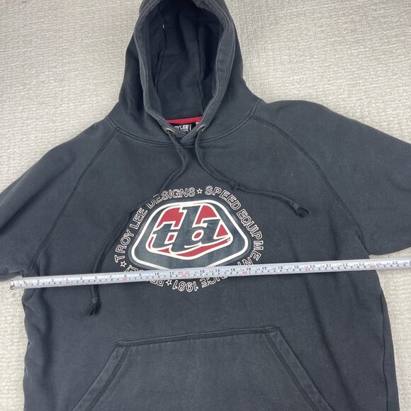 Y2K Men XL Troy Lee Designs Blk Motocross Pullover Hoodie Speed Equipement Read* - Picture 9 of 16